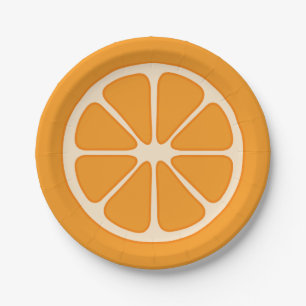 Spielerischer orange Scheibe-Pappteller Pappteller