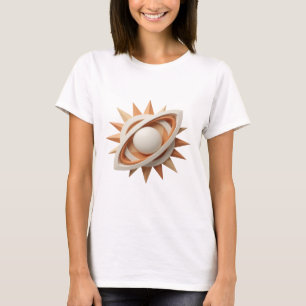 Spielerischer Silberner ABSTRACT ART Kunstdruck T-Shirt
