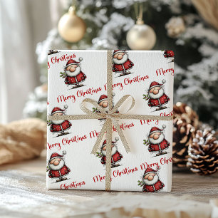 Spielerischer Whimsical Santa Humor Weihnachtsverp Geschenkpapier