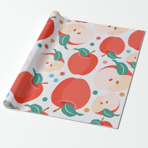 Spielerisches Apple-Muster Geschenkpapier