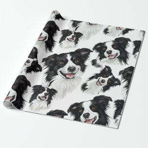 Spielerisches Border Collie-Geschenkpapier Geschenkpapier