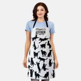 Spielerisches Cat Design für Katzen Ladys, Niedlic Schürze