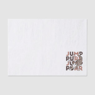 Spielerisches Cat Jump Design - Jump Purr Pun Artw Seidenpapier