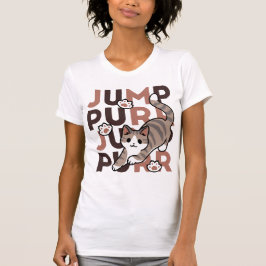 Spielerisches Cat Jump Design - Jump Purr Pun Artw T-Shirt