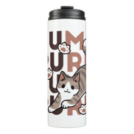 Spielerisches Cat Jump Design - Jump Purr Pun Artw Thermosbecher