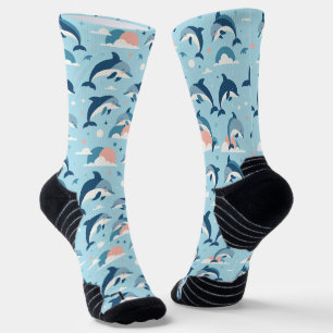 Spielerisches Delphinmuster Socken