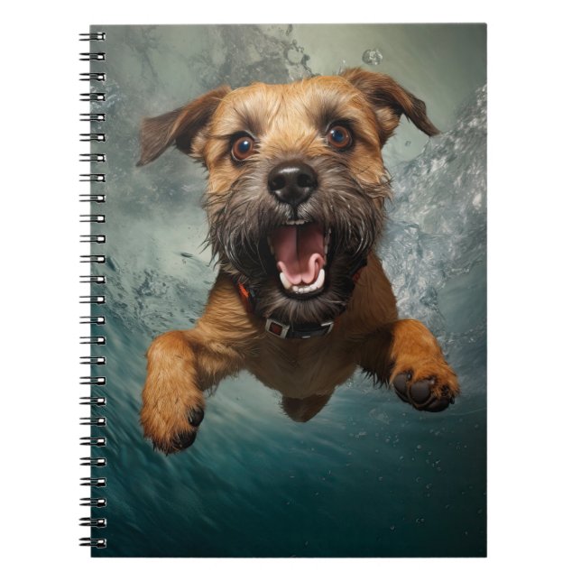 Spielerisches Design für Hunde unter Wasser Notizblock (Vorderseite)