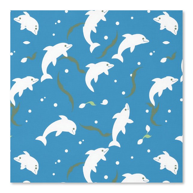 Spielerisches Dolphin-Muster: Ein glückliches Meer Tapete (Vorderseite)