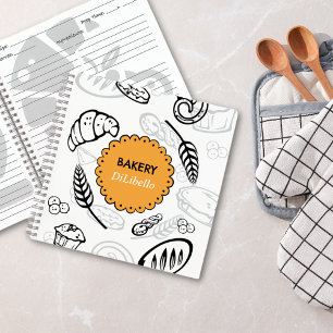Spielerisches Doodle Brot Illustration Bäckerei Notizbuch