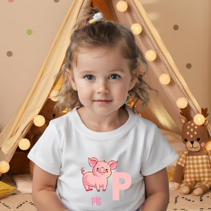 Spielerisches Ferkel-T-Shirt für Kleinkinder Kleinkind T-shirt