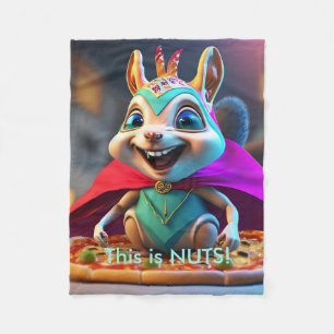 Spielerisches Funny Eichhörnchen Keule Blanket Fleecedecke