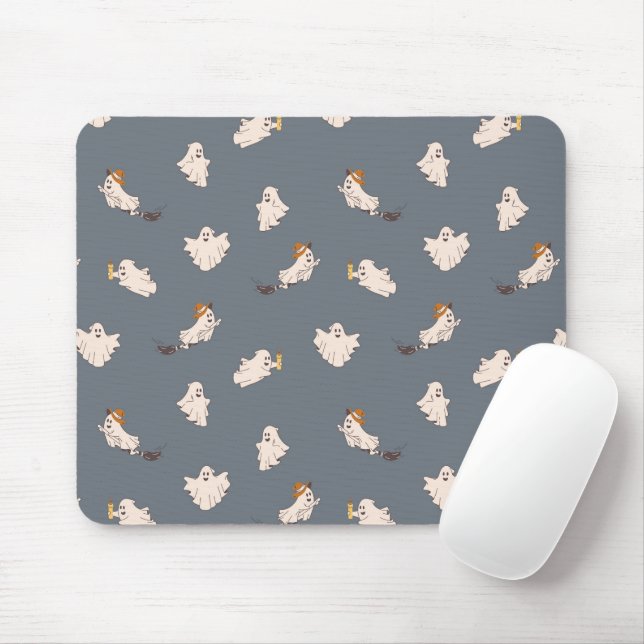 Spielerisches Ghosts Halloween-Muster Mousepad (Mit Mouse)