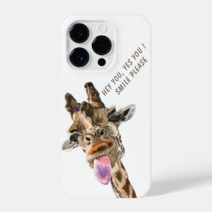 Spielerisches Giraffe mit Zunge Out Funny iPhone 14 Pro Hülle