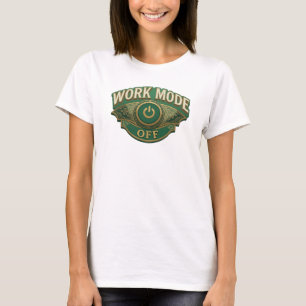 Spielerisches Grün WORK MODE OFF Grafik T-Shirt