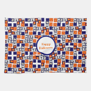 spielerisches Halloween-Muster Geschirrtuch