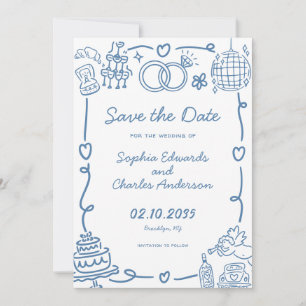 Spielerisches Händeschild Save The Date