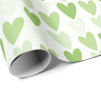 Spielerisches, handgezeichnetes Herz-Muster Geschenkpapier