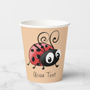 Spielerisches Ladybug Design Cups KinderOutdoor-Pa Pappbecher
