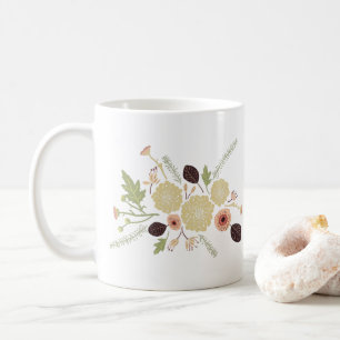 Spielerisches Motiv für grüne Pfirsichblütenpfirsi Kaffeetasse
