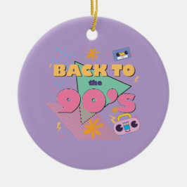 Spielerisches Nostalgie-Design Keramik Ornament