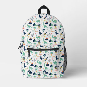 Spielerisches prähistorisches Dinosaurier- & Vulka Bedruckter Rucksack