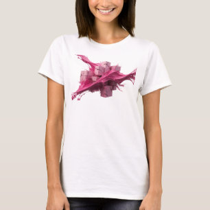 Spielerisches Rosa Abstract Cubes Kundenshirt T-Shirt