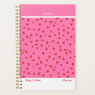 Spielerisches Rosa Minimalistisches Verstreutes Fl Planer
