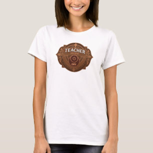 Spielerisches Rot TEACH MODE OFF Modeprint T-Shirt