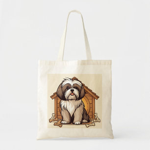 Spielerisches Shih Tzu-Hundehaus  Tragetasche