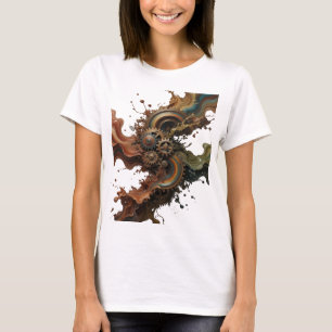 Spielerisches Silber ABSTRACT ART Künstlerisches M T-Shirt