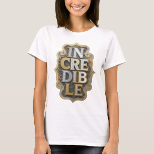 Spielerisches Silber UNGLAUBLICH Statement Design T-Shirt