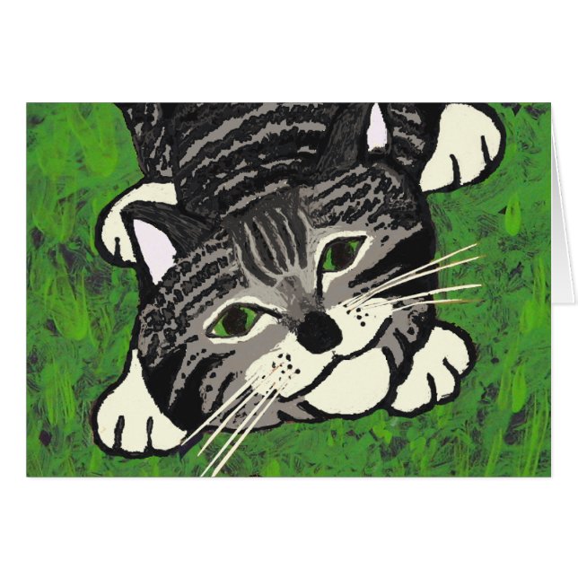 Spielerisches Tabby-Kätzchen (Vorderseite (Horizontal))
