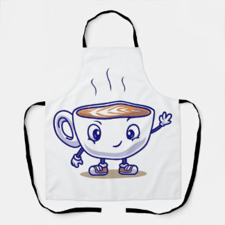 Spielerisches und lustiges Kaffeedesign Schürze
