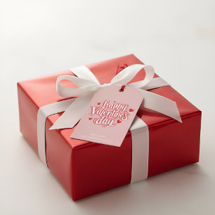 Spielerisches Valentinstag-Geschenk-Tag mit Herzen Geschenkanhänger