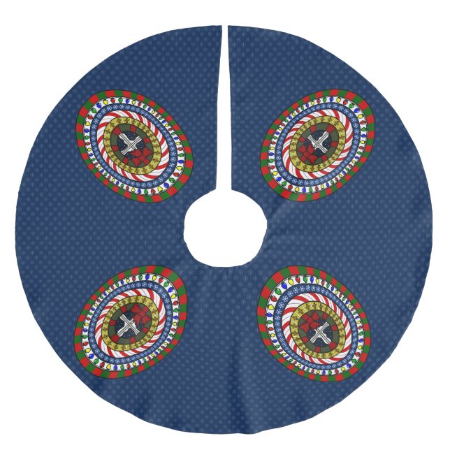 Spielerisches Weihnachtsbaumrock Polyester Weihnachtsbaumdecke (Vorderseite)