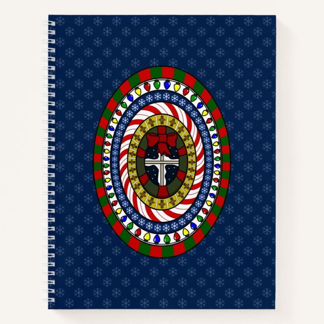 Spielerisches Weihnachtsgeschenk Notizbuch (Vorderseite)
