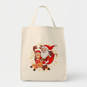 **"Spielerisches Weihnachtsmann-Design – Lustig un Tragetasche