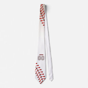 Spielernummer 00 - Coole Baseball-Sticks Krawatte