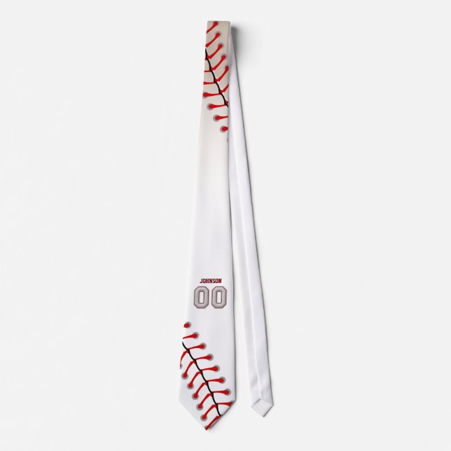 Spielernummer 00 - Coole Baseball-Sticks Krawatte (Vorderseite)