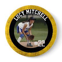 Spieletaste von Softball Player für Teamgeist