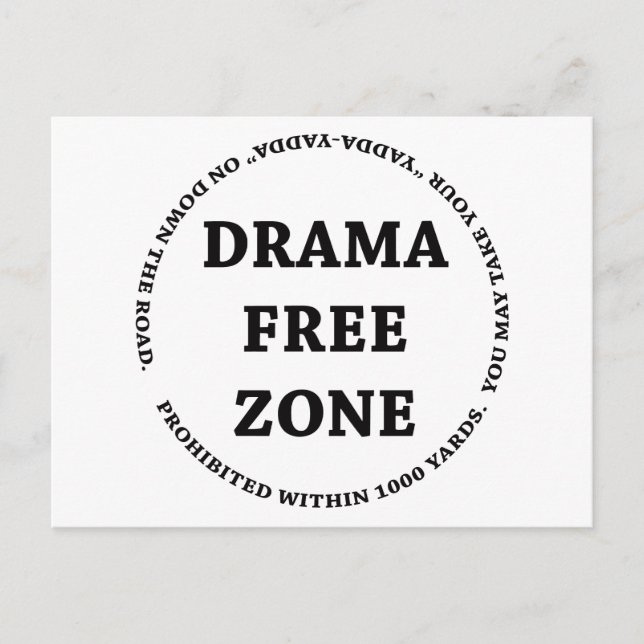 Spielfreie Zone Postkarte (Vorderseite)