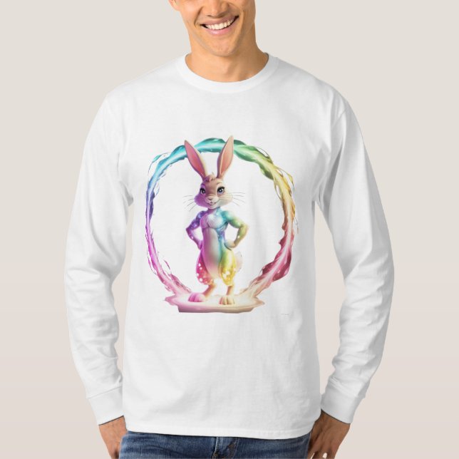 Spielful Bunny Bliss T-Shirt (Vorderseite)