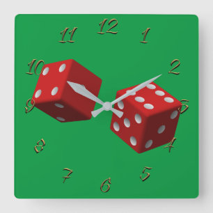 Spielhalle Quadratische Wanduhr