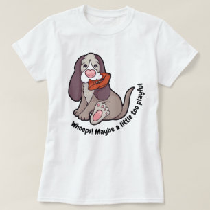 Spielhund platzt Ball Grafik Art T-Shirt