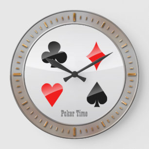 Spielkarte-Anzüge Große Wanduhr