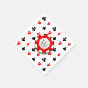 Spielkarte-Anzüge Serviette
