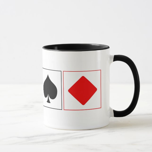Spielkarte-Anzüge Tasse (Rechts)