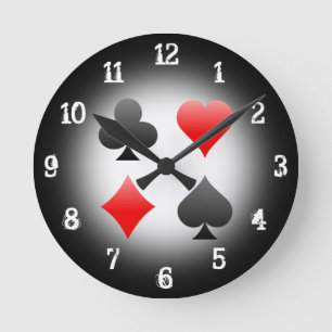Spielkarte-Anzüge: Wanduhr