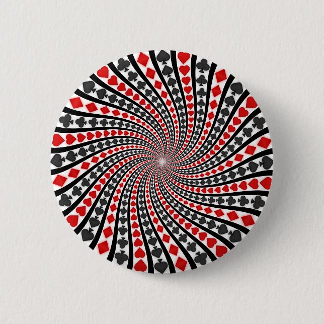 Spielkarte-Anzugs-Spirale: Button (Vorderseite)