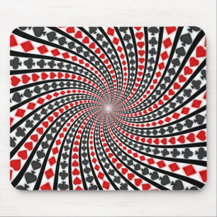 Spielkarte-Anzugs-Spirale: Kundenspezifisches Mousepad